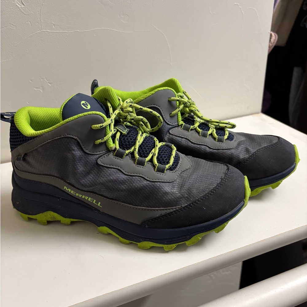 Merrell Charcoal and Lime Trail Shoes
